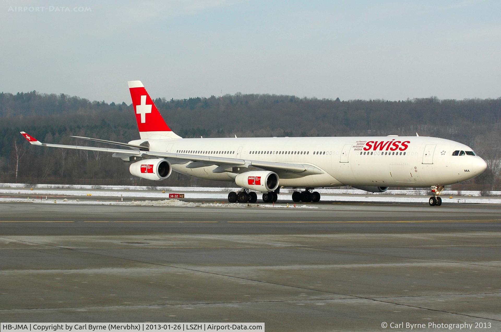 HB-JMA, 2003 Airbus A340-313 C/N 538, Taken on a Buch Air apron tour.