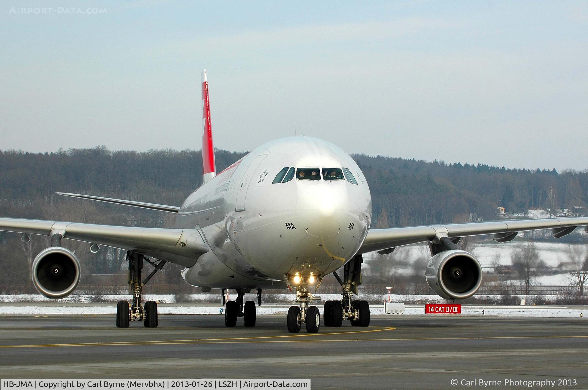 HB-JMA, 2003 Airbus A340-313 C/N 538, Taken on a Buch Air apron tour.