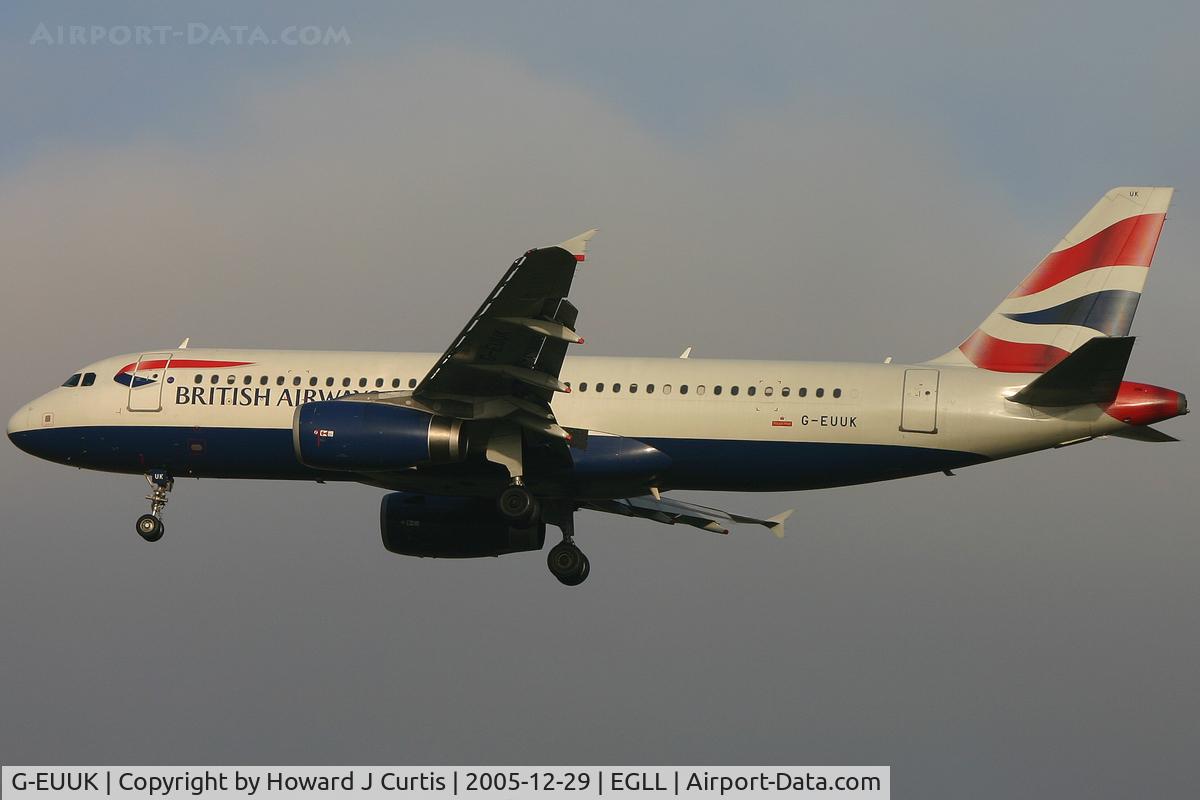 G-EUUK, 2002 Airbus A320-232 C/N 1899, Coming in to land.