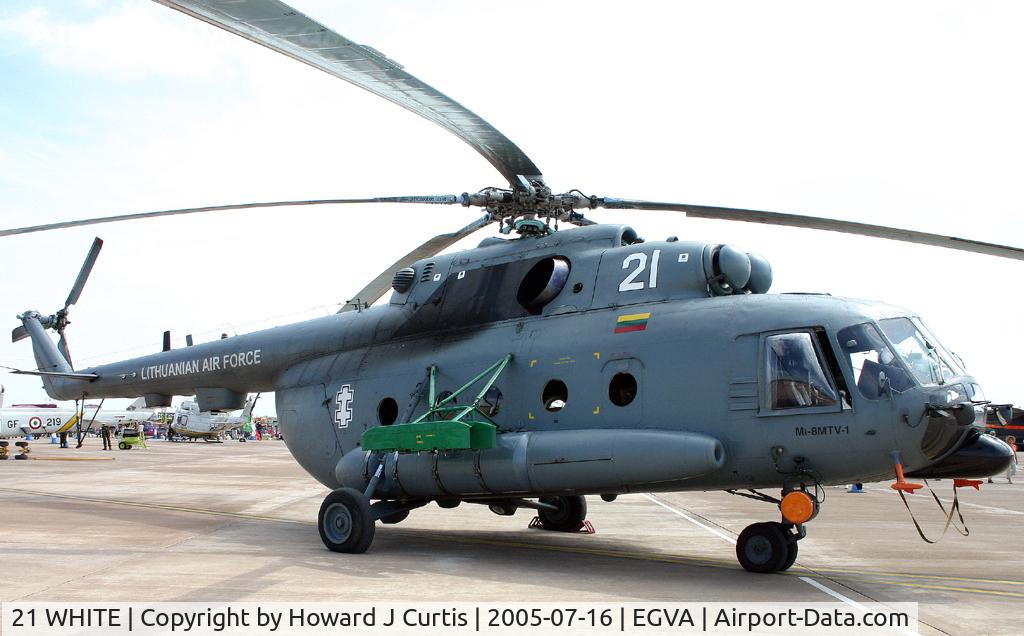 21 WHITE, Mil Mi-8MTV-1 Hip C/N 95911, At the Royal International Air Tattoo.