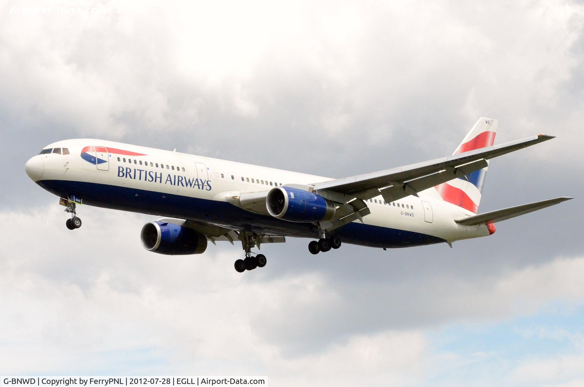 G-BNWD, 1989 Boeing 767-336 C/N 24336, BA b763
