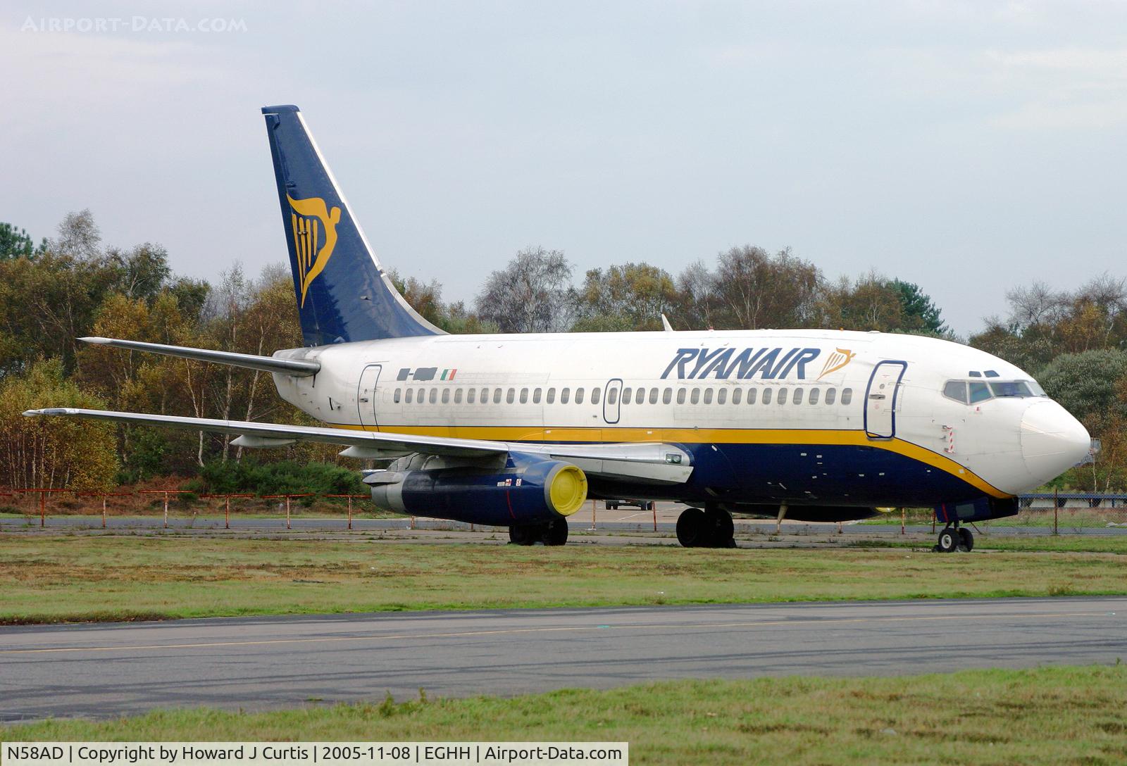 N58AD, 1979 Boeing 737-204 C/N 22058, Ex EI-CJG, not actually wearing N58AD but EI-CJG was cancelled on 3rd November 2005.