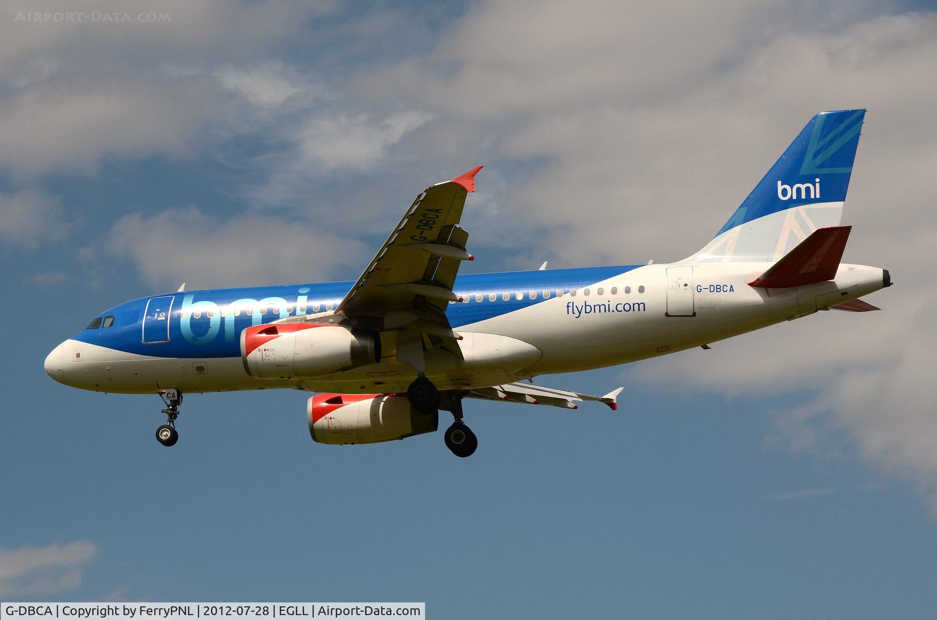 G-DBCA, 2004 Airbus A319-131 C/N 2098, last time I saw BMI A319 before they we taken over by BA