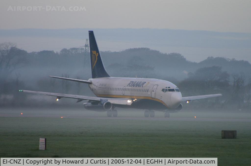 EI-CNZ, 1981 Boeing 737-230 C/N 22126, Shortly before withdrawal a few days later, caught in the early morning mist.