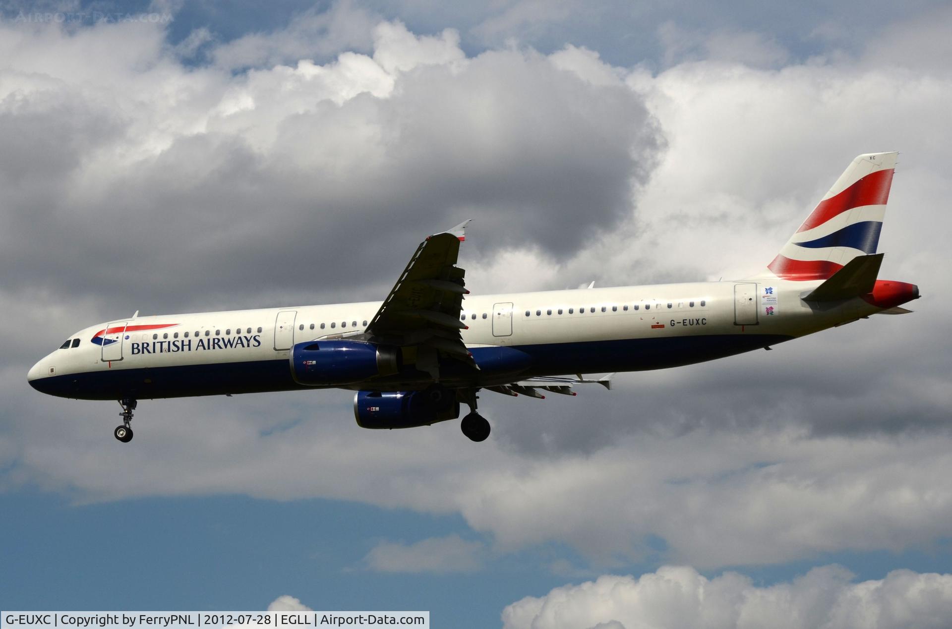 G-EUXC, 2004 Airbus A321-231 C/N 2305, BA A321 landing