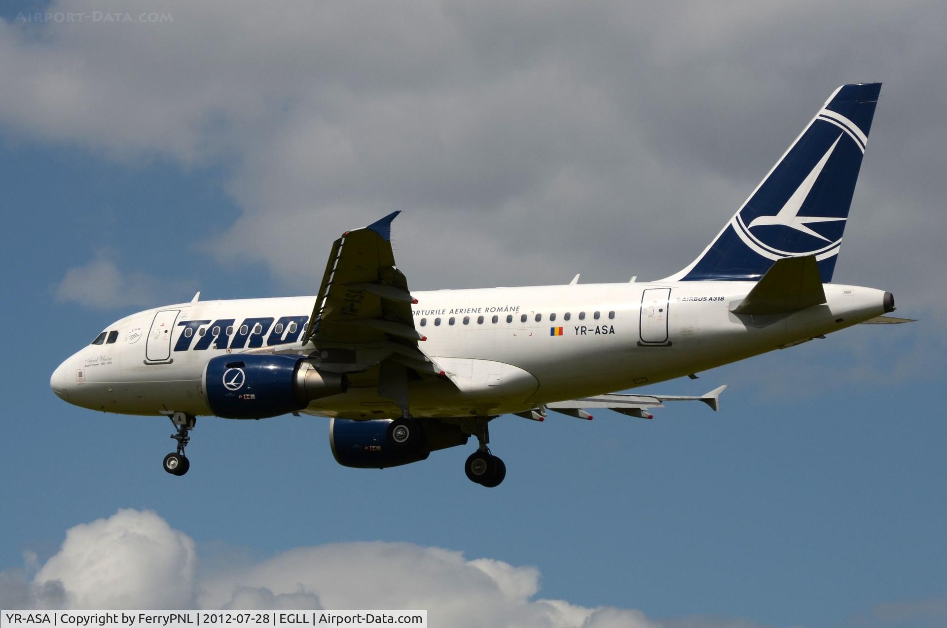 YR-ASA, 2006 Airbus A318-111 C/N 2931, Tarom A318 landing