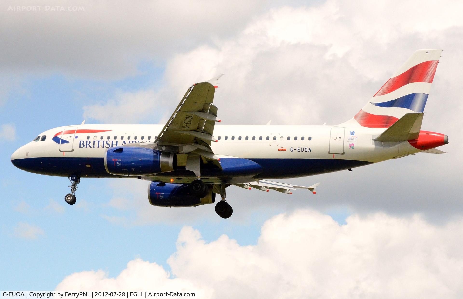 G-EUOA, 2001 Airbus A319-131 C/N 1513, BA A320