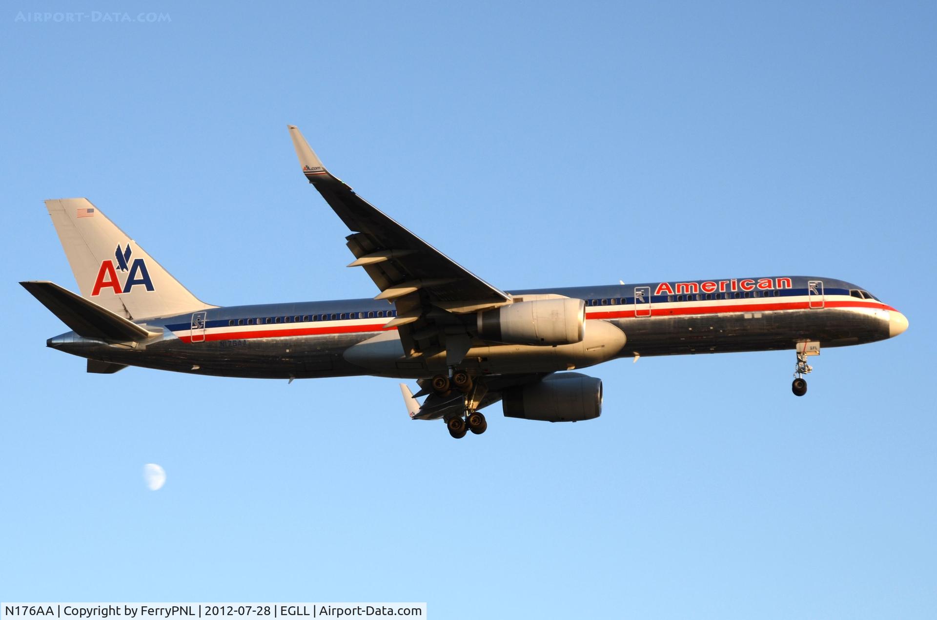 N176AA, 2001 Boeing 757-223 C/N 32395/994, AA B752 arriving after a transatlantic flight