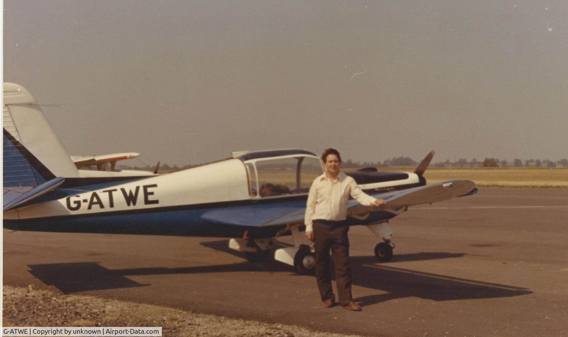 G-ATWE, 1966 Morane-Saulnier MS.892A Rallye Commodore 150 C/N 10634, my father mr Bryn Legge in about 1980 at shobdon in herefordshire