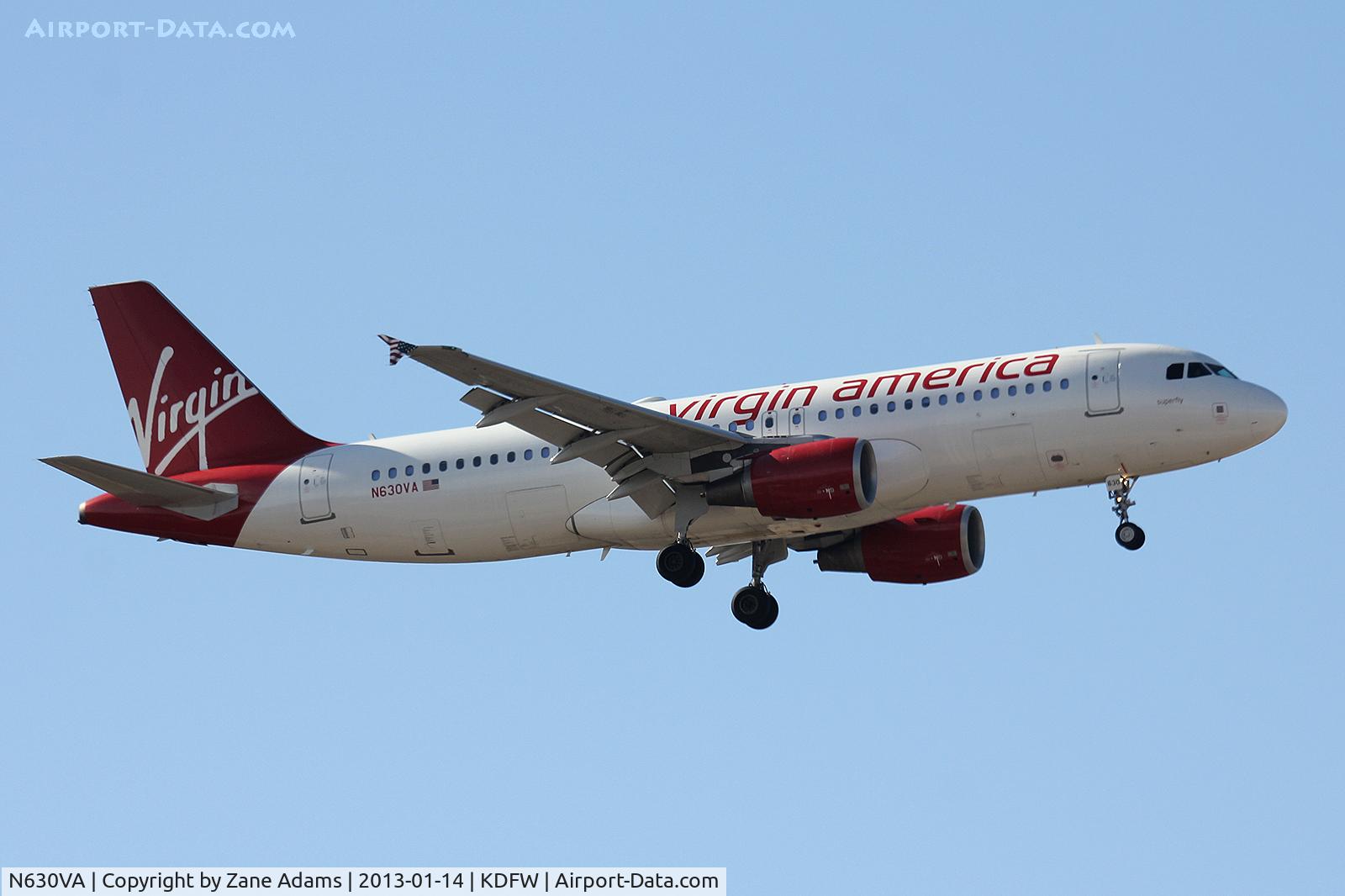 N630VA, 2007 Airbus A320-214 C/N 3101, Landing at DFW Airport