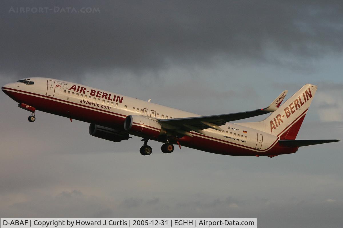 D-ABAF, 2001 Boeing 737-86J C/N 30878, Caught on departure.