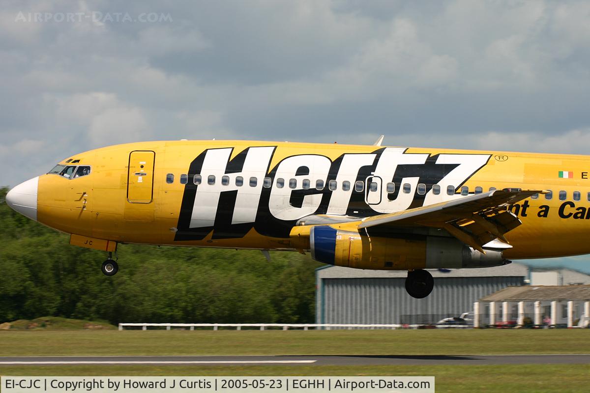 EI-CJC, 1982 Boeing 737-204 C/N 22640, Close up as it lands; looking rather tatty by this stage!