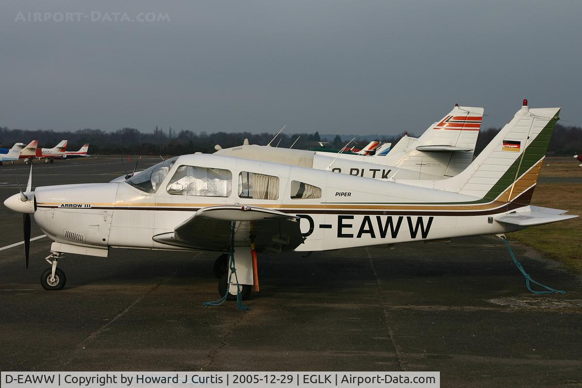D-EAWW, 1978 Piper PA-28R-201 Cherokee Arrow III C/N 28R-7837199, Parked up for the day.