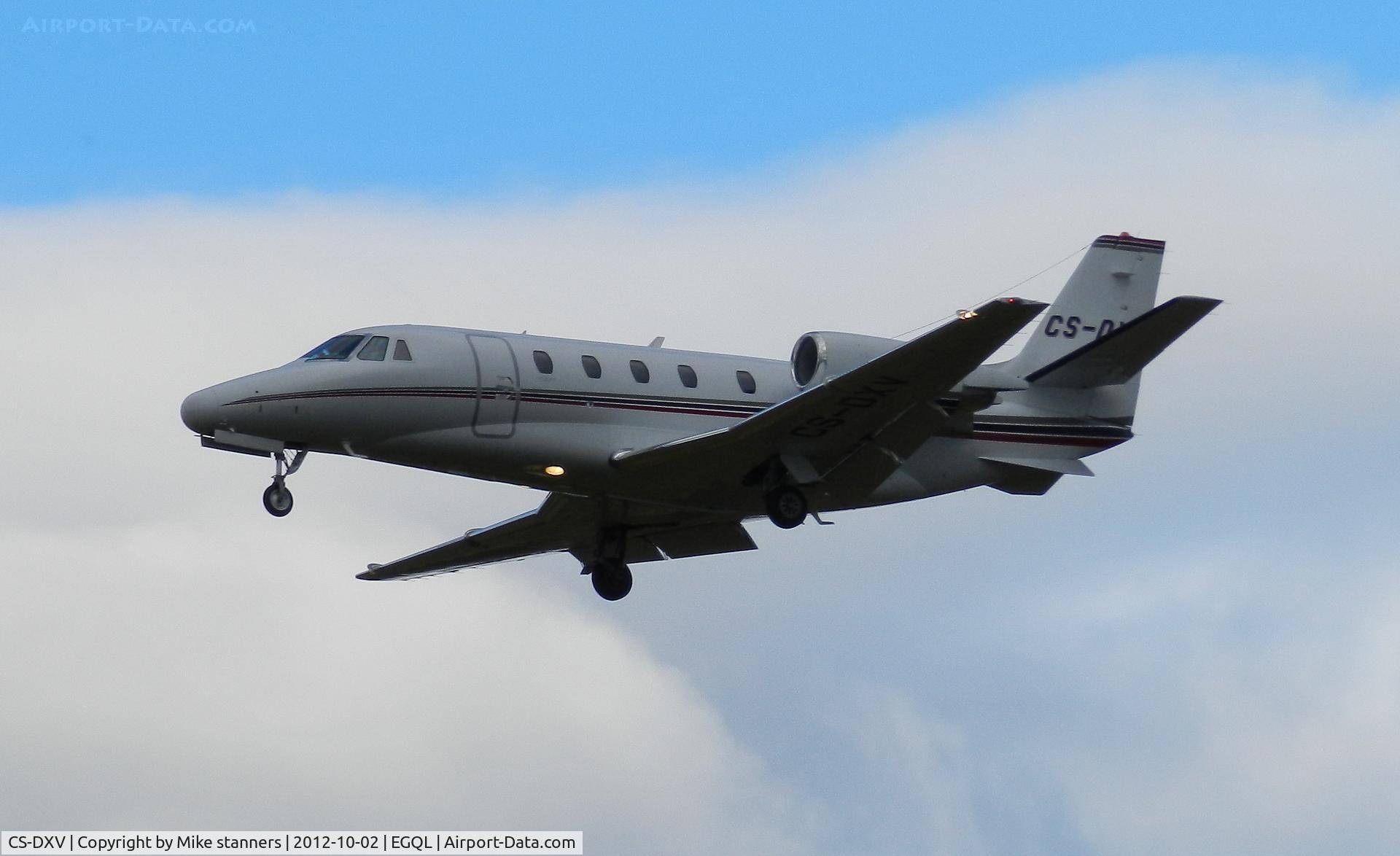 CS-DXV, 2008 Cessna 560 Citation XLS C/N 560-5782, Netjets Citation XLS landing runway 27 for the dunhill links championship golf tournament