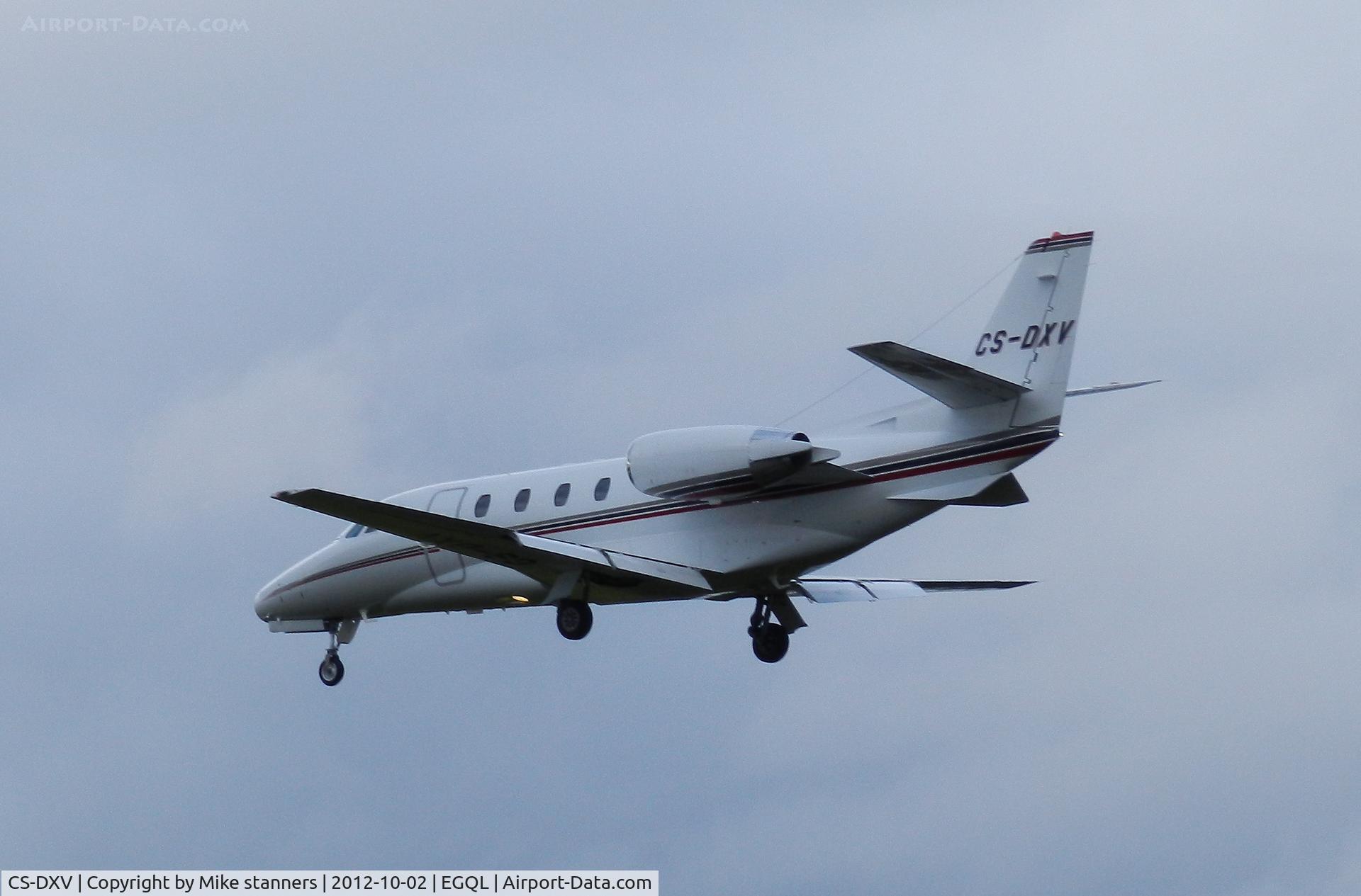 CS-DXV, 2008 Cessna 560 Citation XLS C/N 560-5782, Netjets Citation XLS landing On runway 27 for the dunhill links championship golf tournament