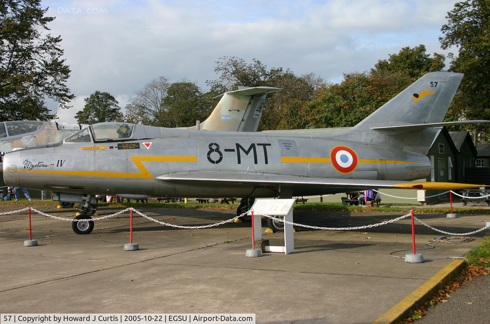 57, Dassault MD-454 Mystère IVA C/N 57, At the Imperial War Museum, now preserved in the USA.