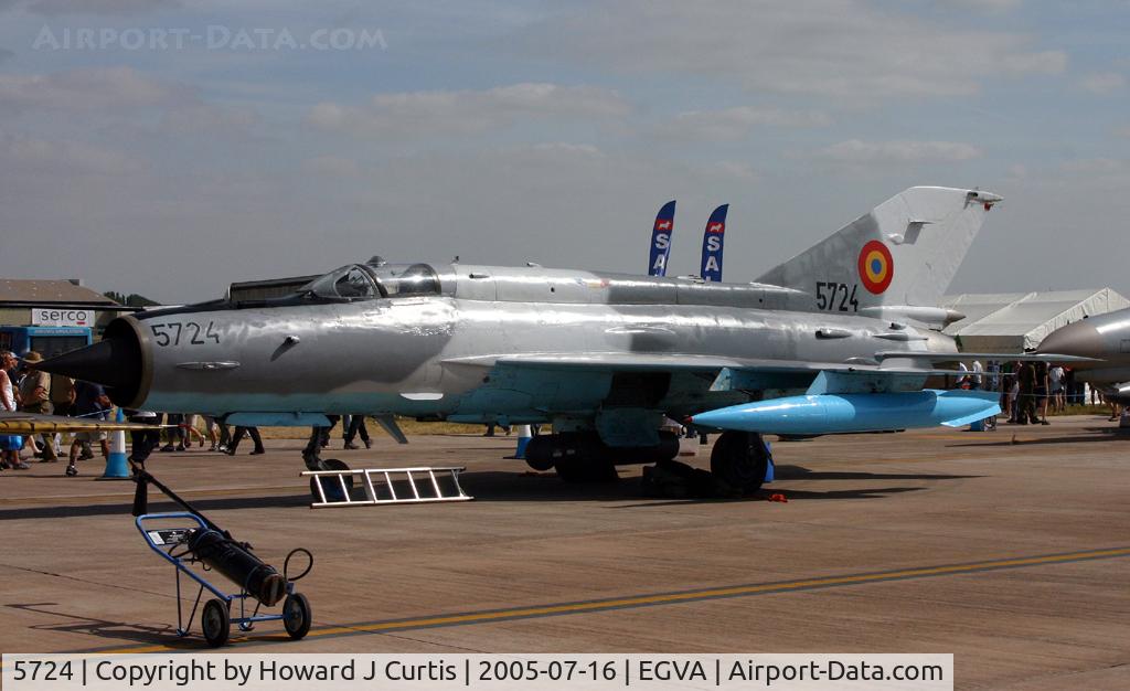 5724, Mikoyan-Gurevich MiG-21 C/N 96005724/0418, Romanian Air Force