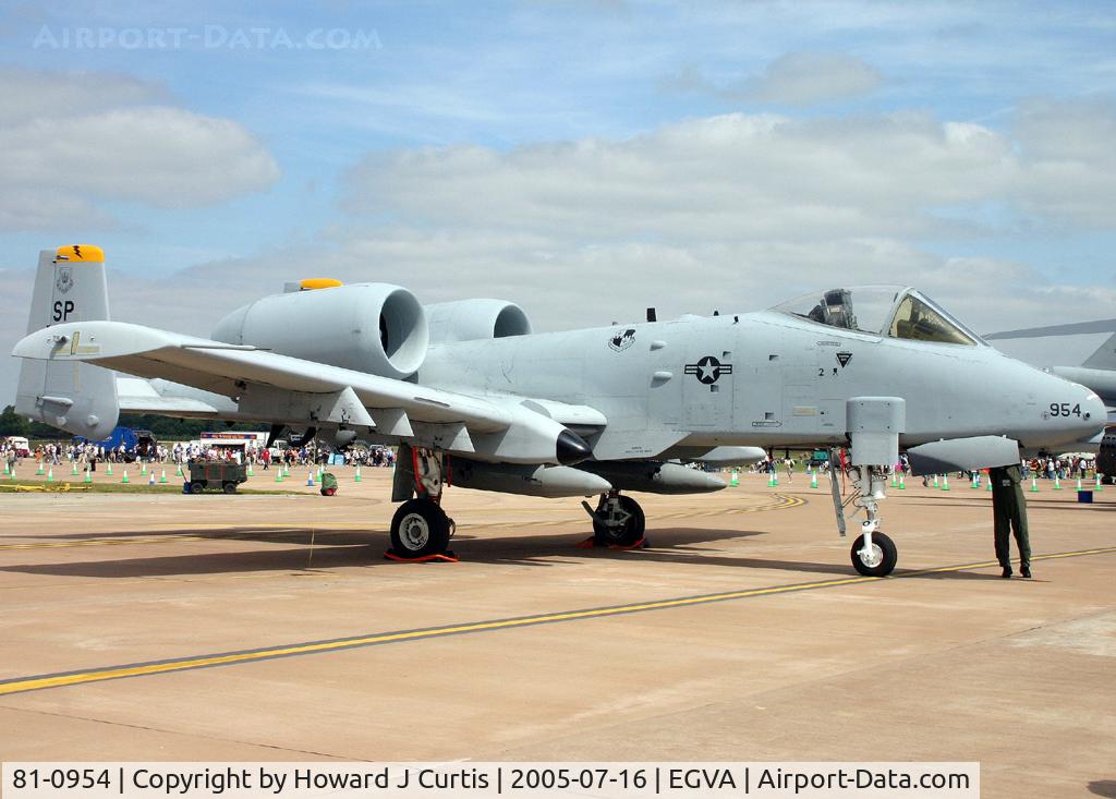 81-0954, 1981 Fairchild Republic A-10A Thunderbolt II C/N A10-0649, 81st FW