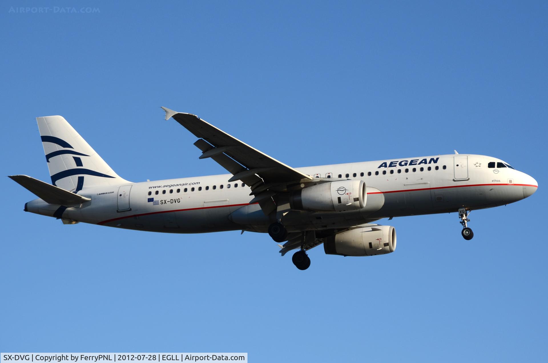 SX-DVG, 2006 Airbus A320-232 C/N 3033, Aegean A320 landing