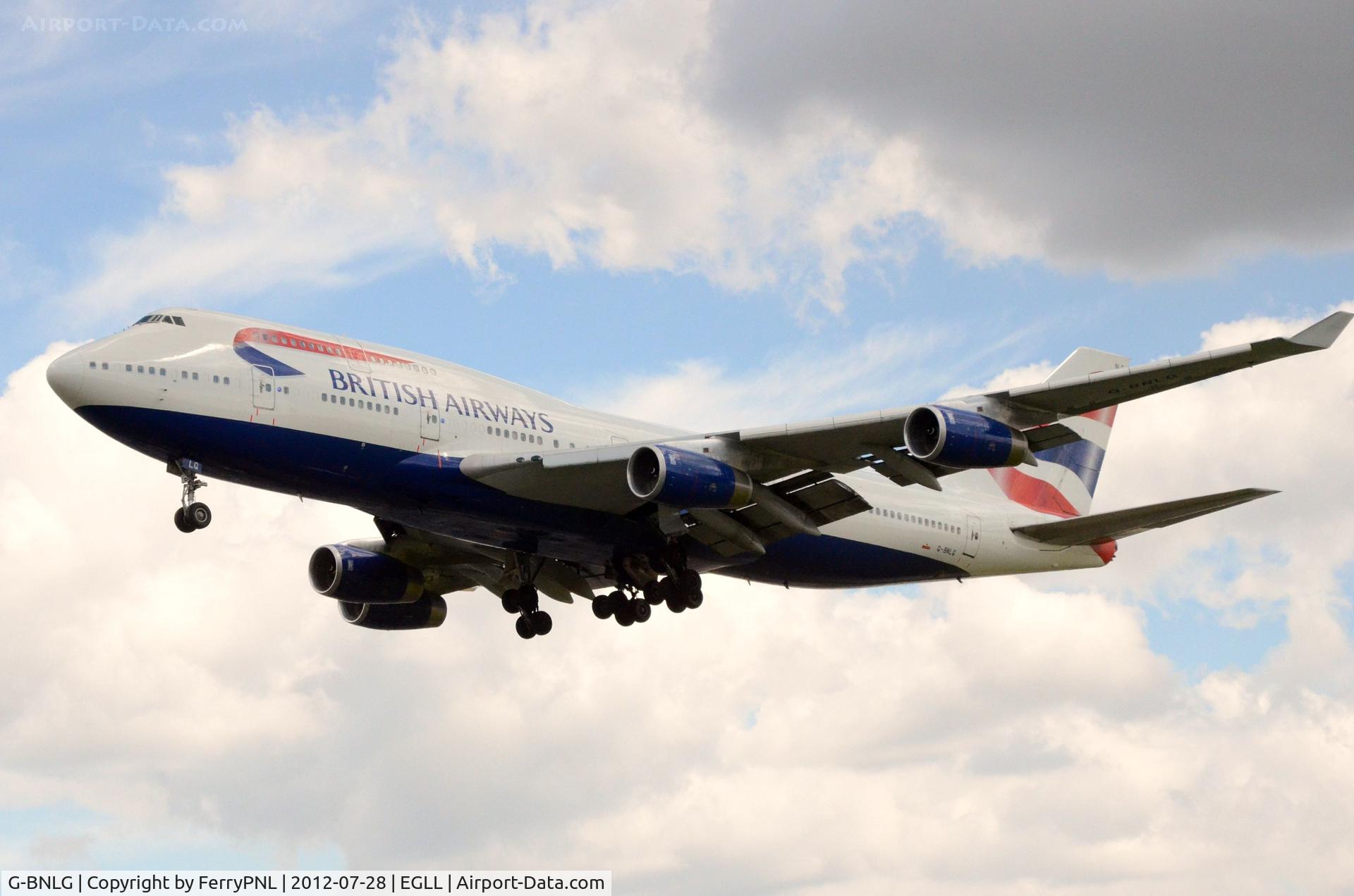 G-BNLG, 1989 Boeing 747-436 C/N 24049, Speedbird B744 arriving