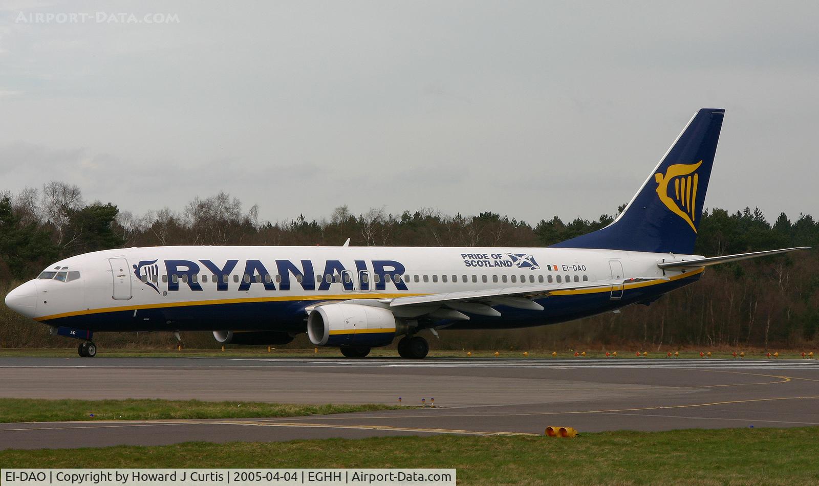 EI-DAO, 2003 Boeing 737-8AS C/N 33550, Ryanair (pre winglets)