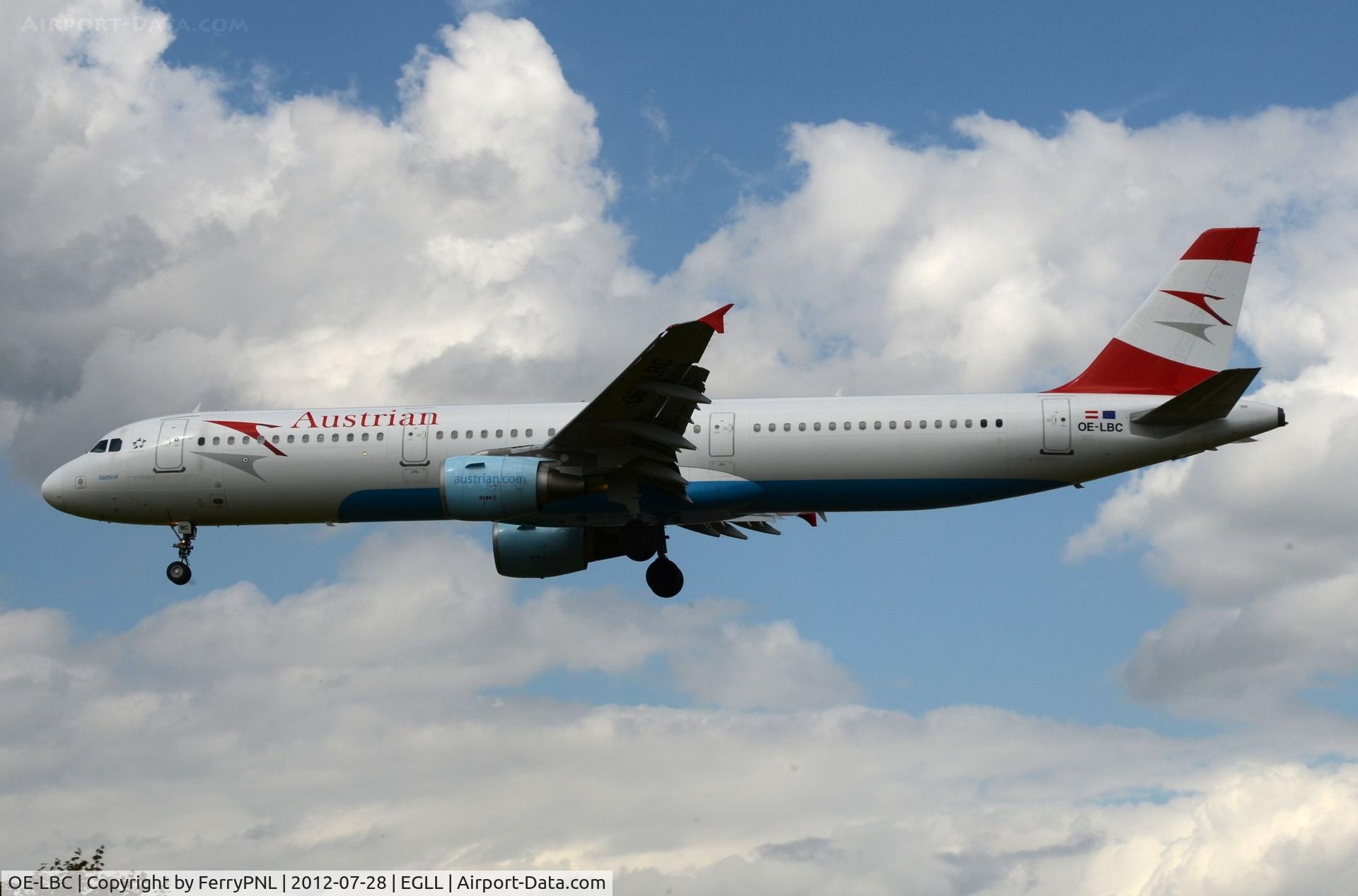 OE-LBC, 1996 Airbus A321-111 C/N 581, Austrian A321