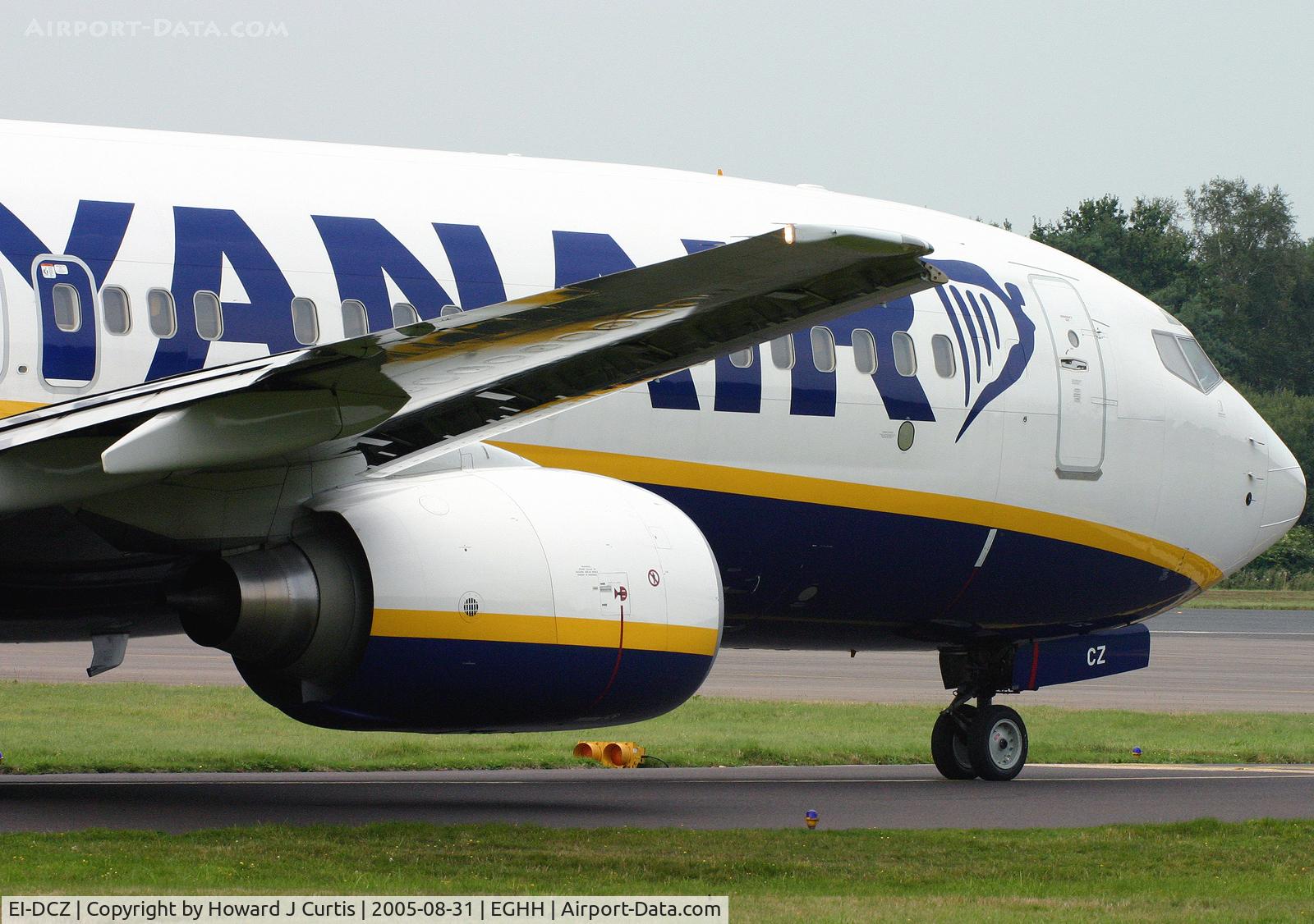 EI-DCZ, 2004 Boeing 737-8AS C/N 33815, Ryanair. Close up of the nose.