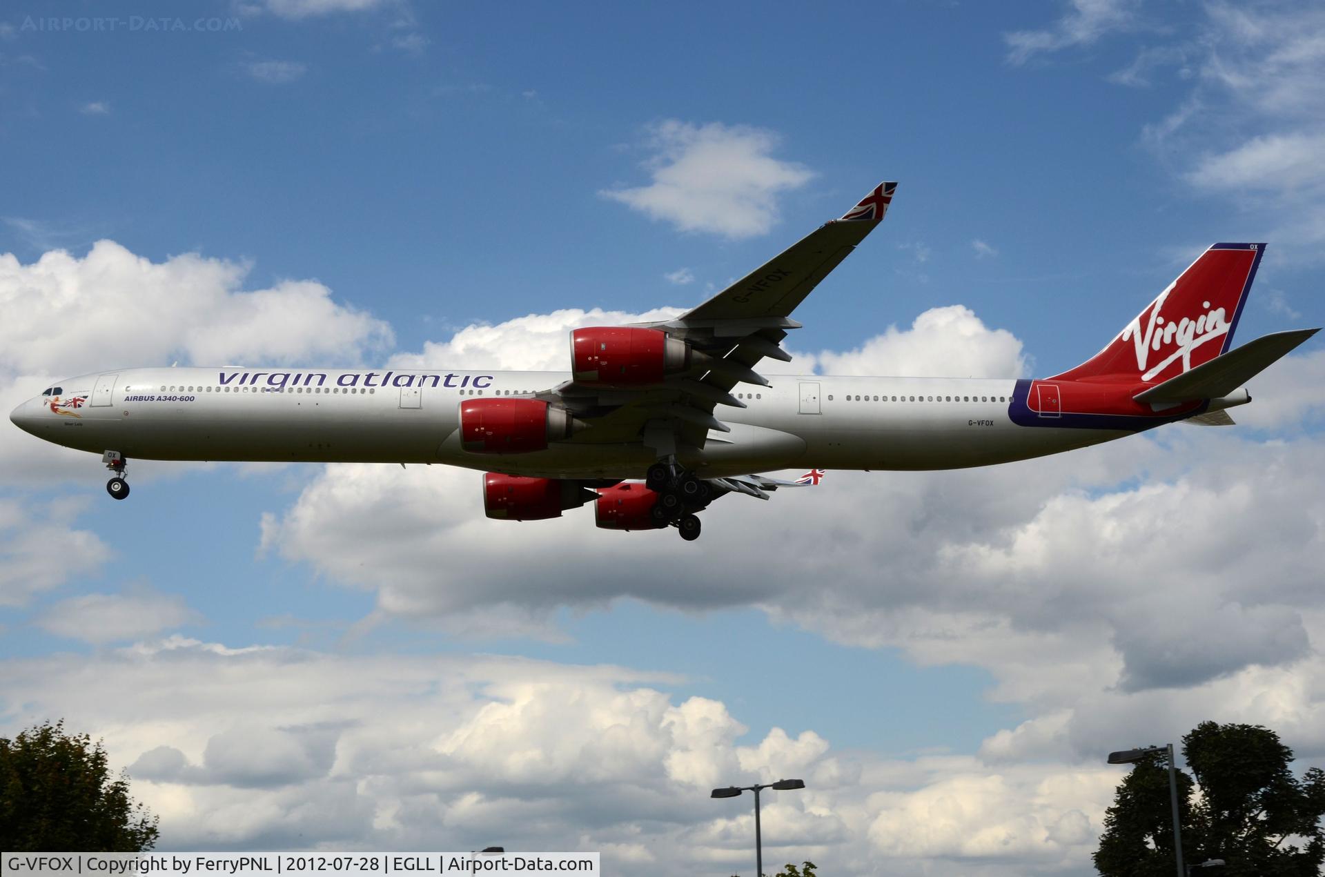 G-VFOX, 2002 Airbus A340-642 C/N 449, Virgin A346 on finals