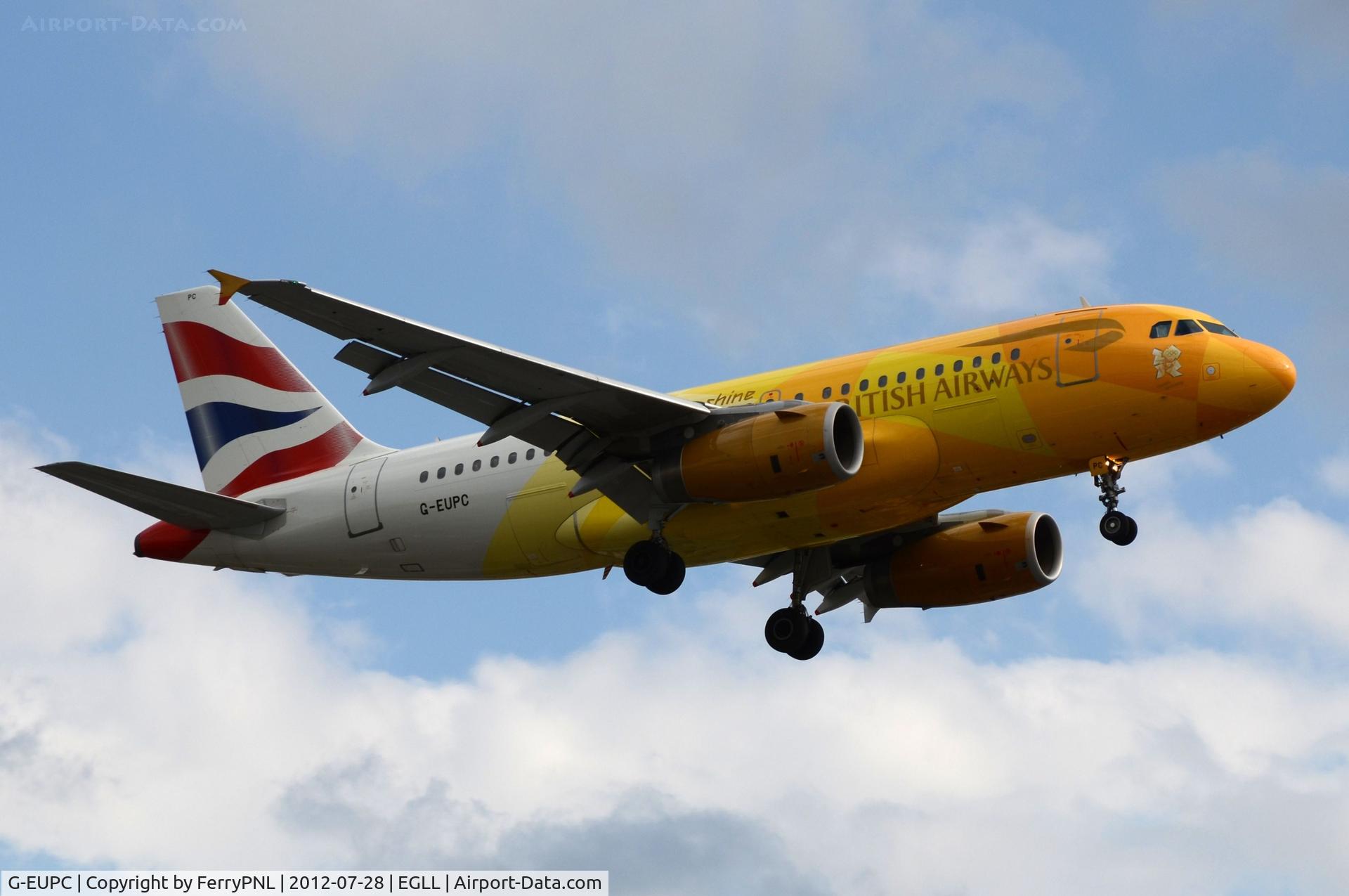 G-EUPC, 1999 Airbus A319-131 C/N 1118, BA A319 in special Olympic colours