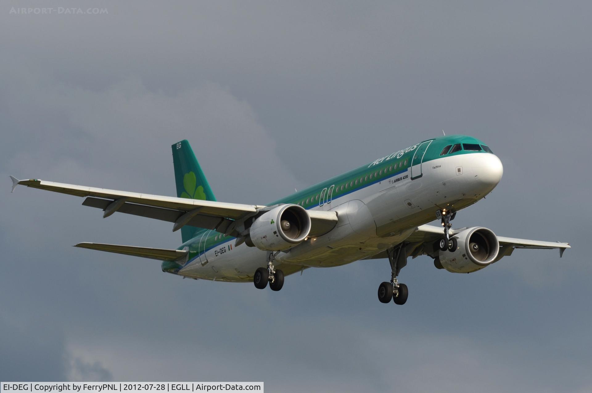 EI-DEG, 2004 Airbus A320-214 C/N 2272, EI A320 landing in LHR