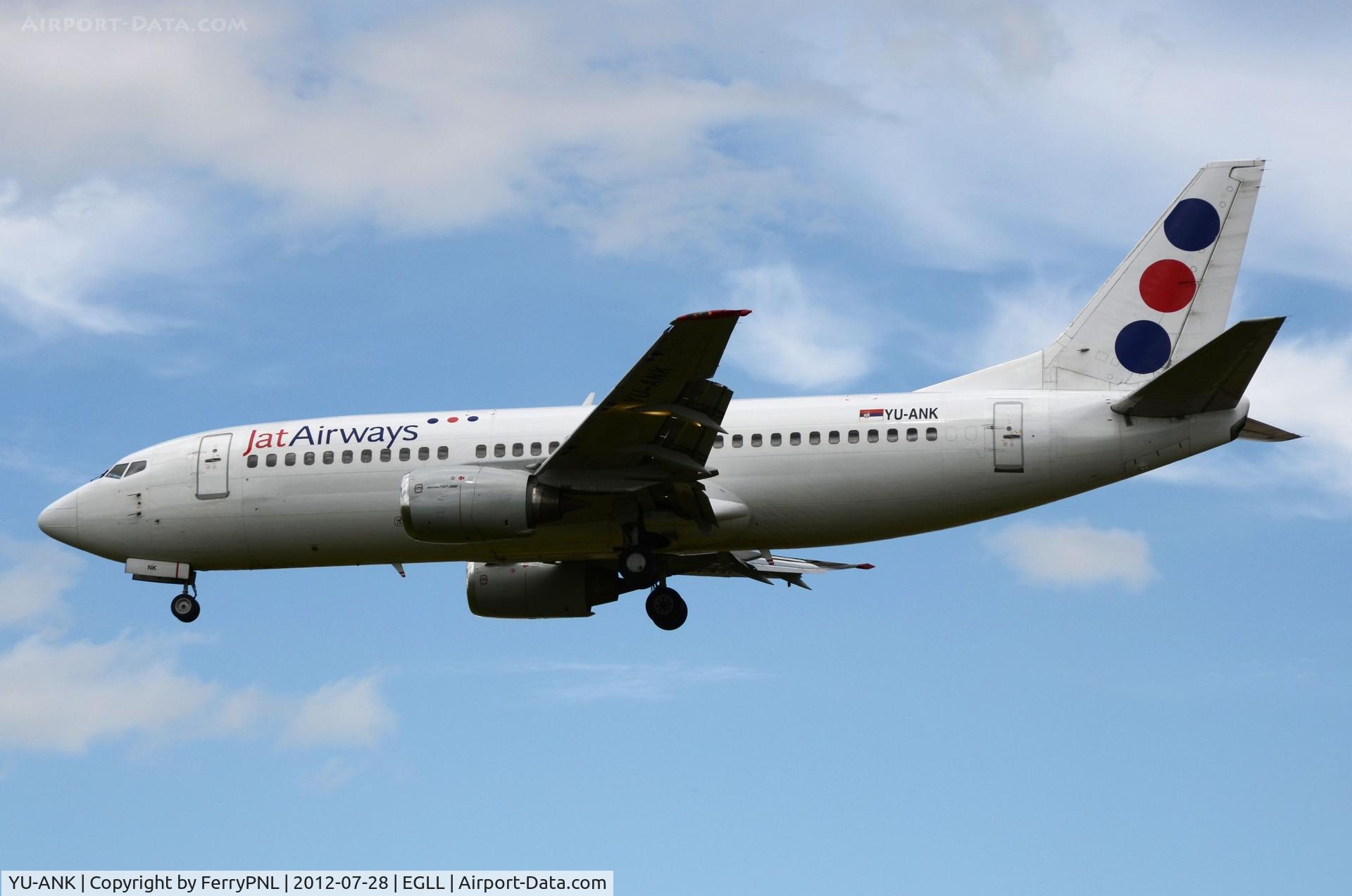YU-ANK, 1986 Boeing 737-3H9 C/N 23715, JAT B733