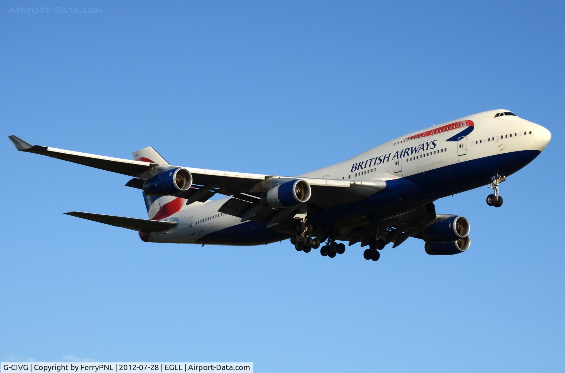 G-CIVG, 1995 Boeing 747-436 C/N 25813, Speedbird B744 landing