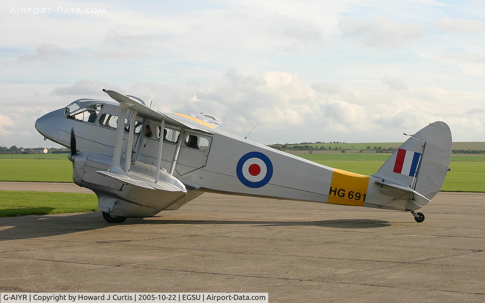 G-AIYR, 1943 De Havilland DH-89A Dominie/Dragon Rapide C/N 6676, Privately owned.