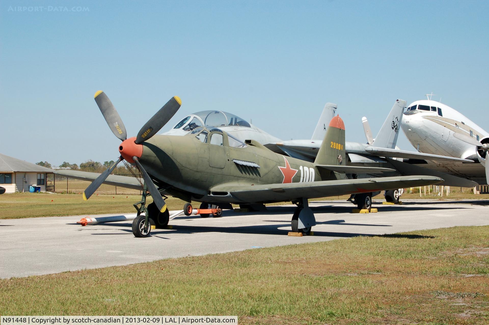 N91448, 1944 Bell P-63C Kingcobra C/N 33-766, 1944 Bell P-63C, N91448, at Lakeland Linder Regional Airport, Lakeland, FL