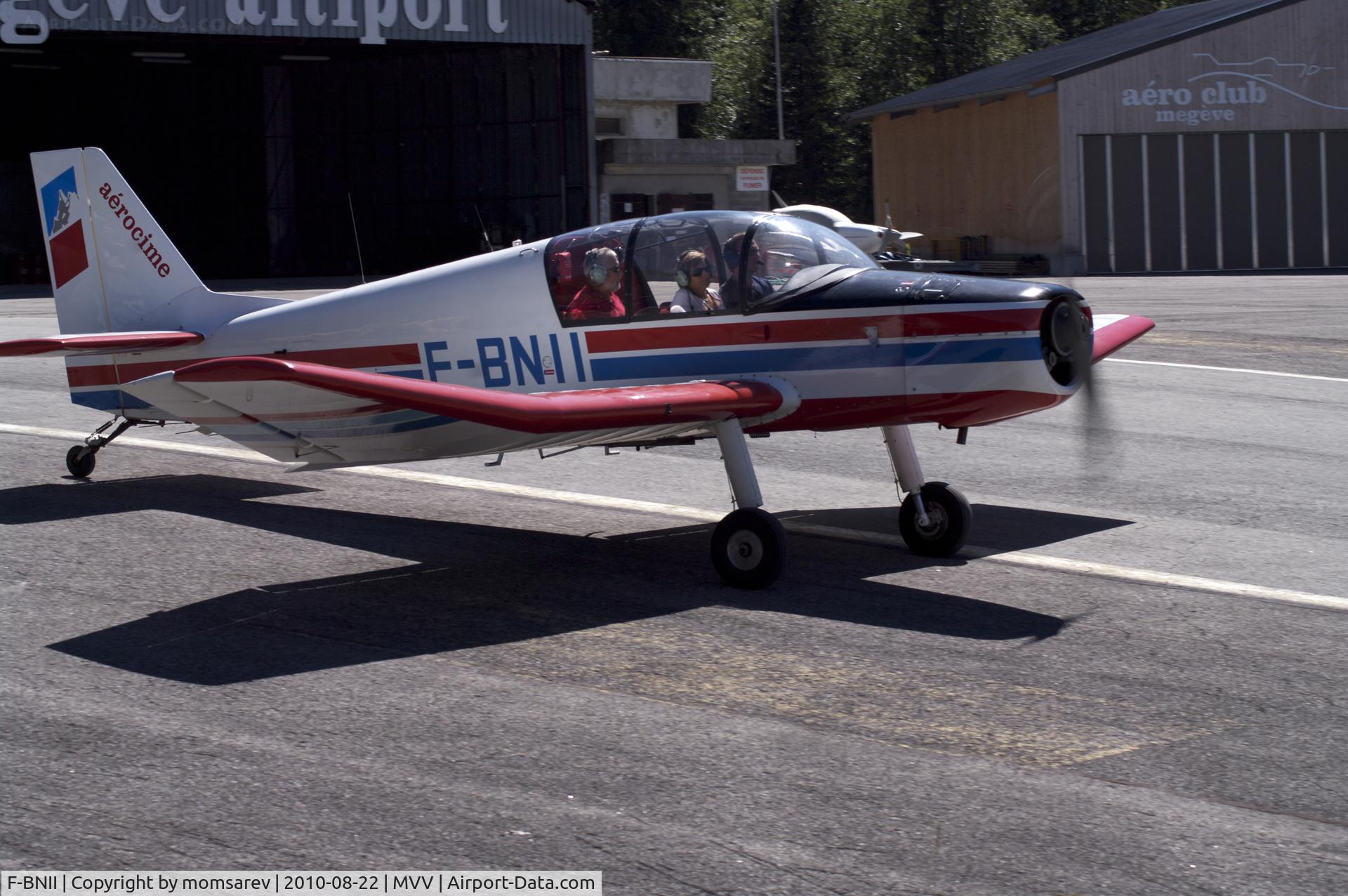 F-BNII, SAN Jodel D-140C Mousquetaire III C/N 171, Jodel D140 leaving MVV to Mont Blanc