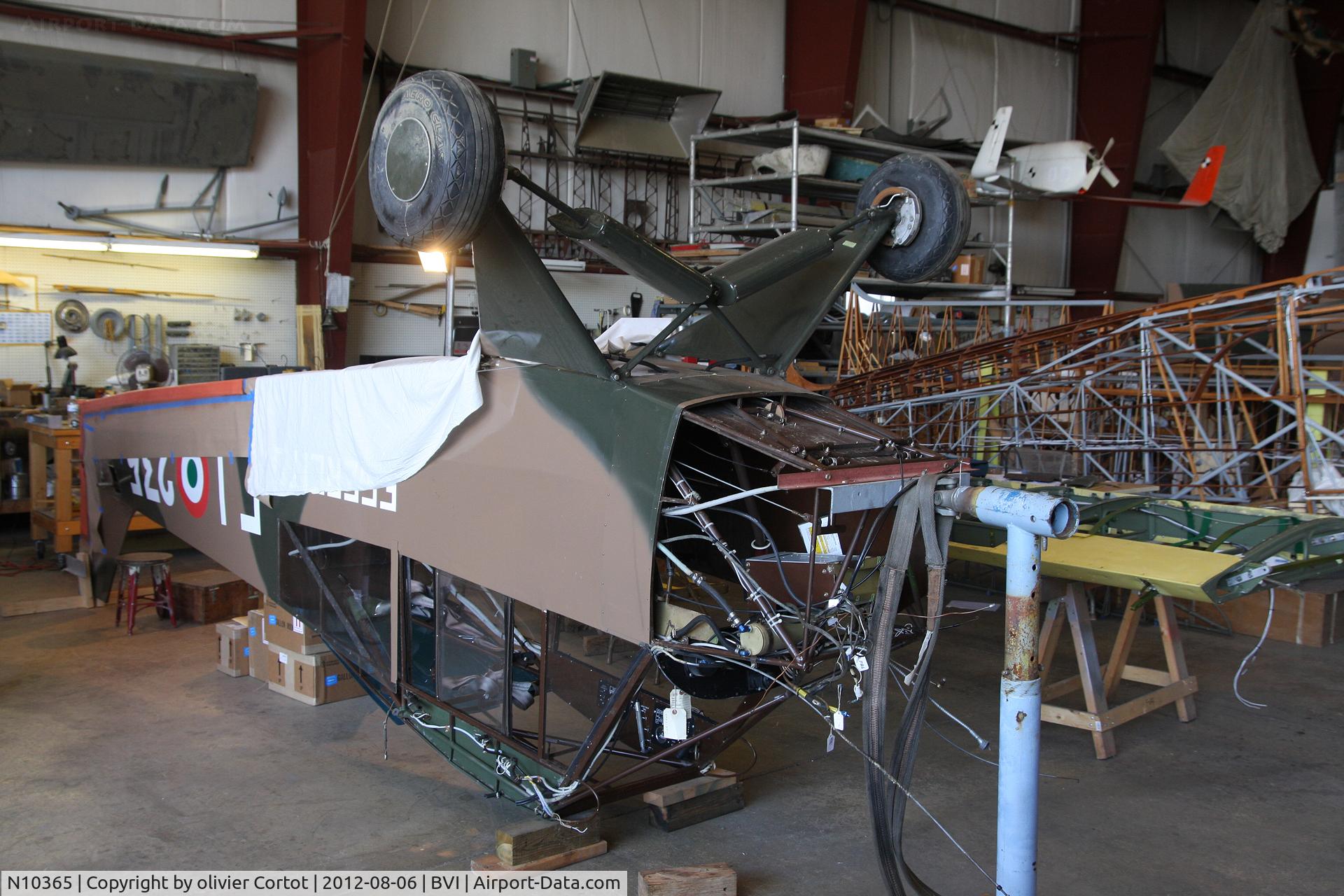N10365, Piper L-21B C/N 54-2533, under repair at the heritage museum