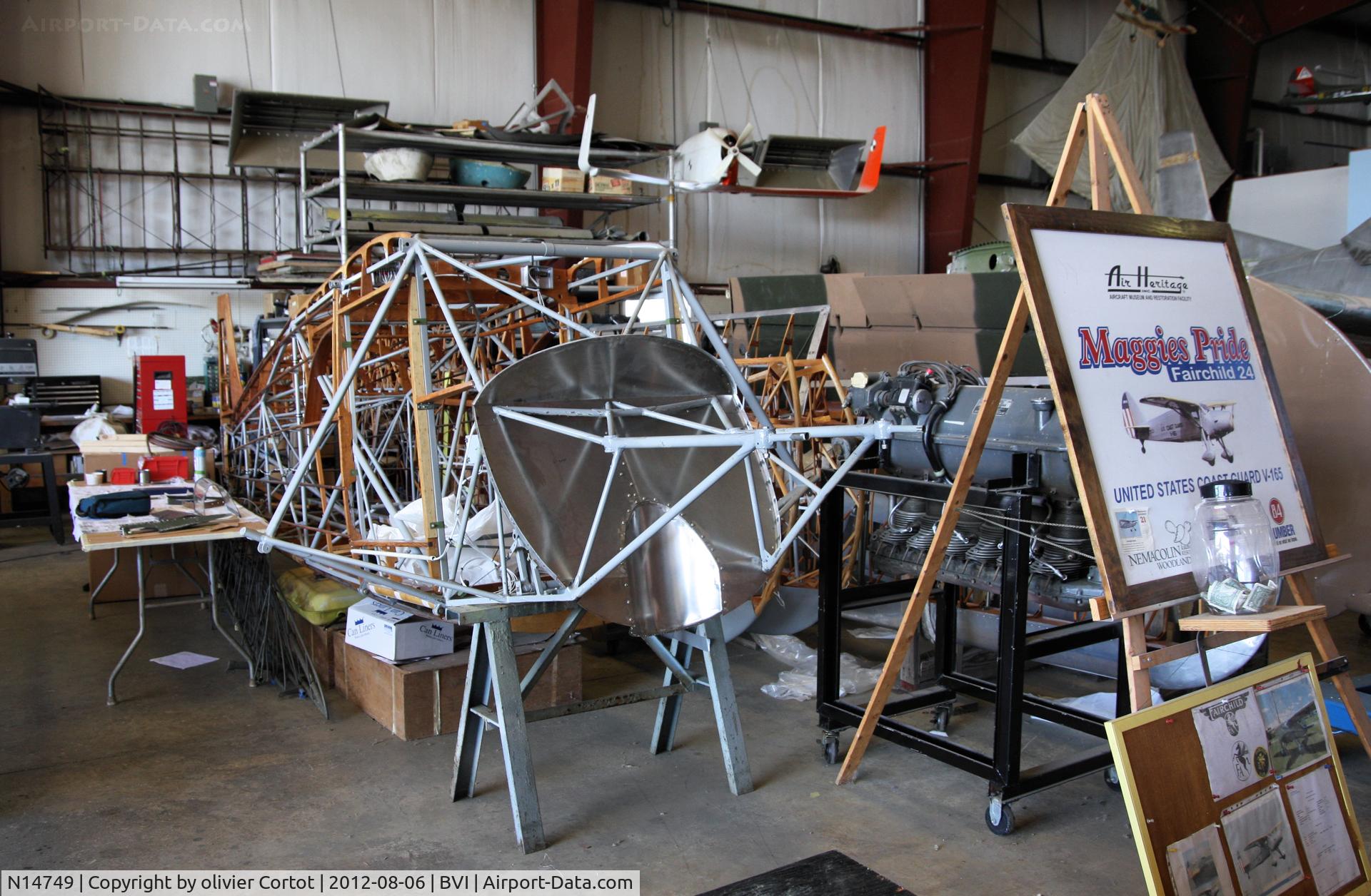 N14749, 1934 Fairchild 24 C8C C/N 2655, she will fly again someday