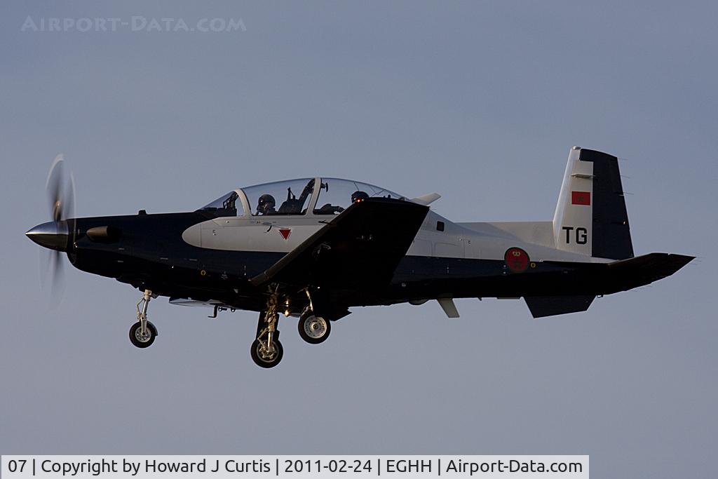 07, 2011 Raytheon T-6B Texan II C/N PM-7, Coded TG. On delivery.