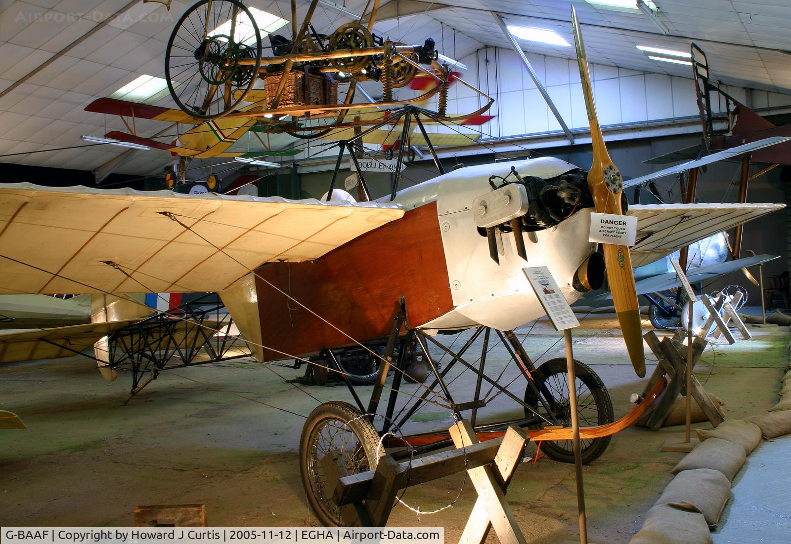 G-BAAF, 1975 Mannings FLANDERS Replica C/N PPS/REP/8, In the short-lived museum here.