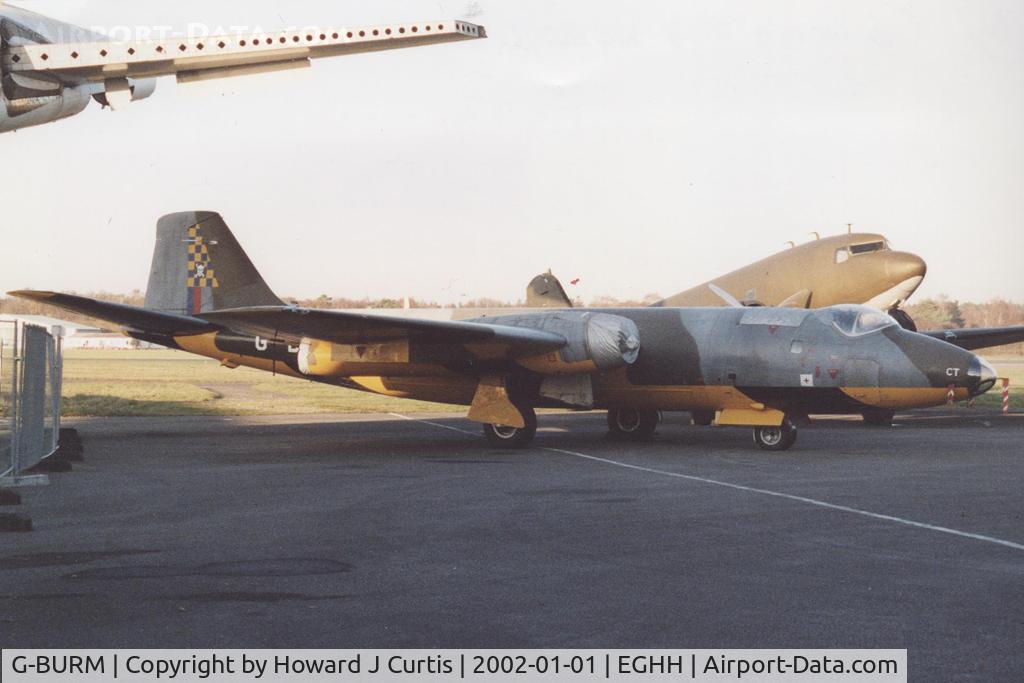 G-BURM, 1955 English Electric Canberra TT.18 C/N EEP71324, Painted as WJ680. Being prepared for a ferry flight to Australia.