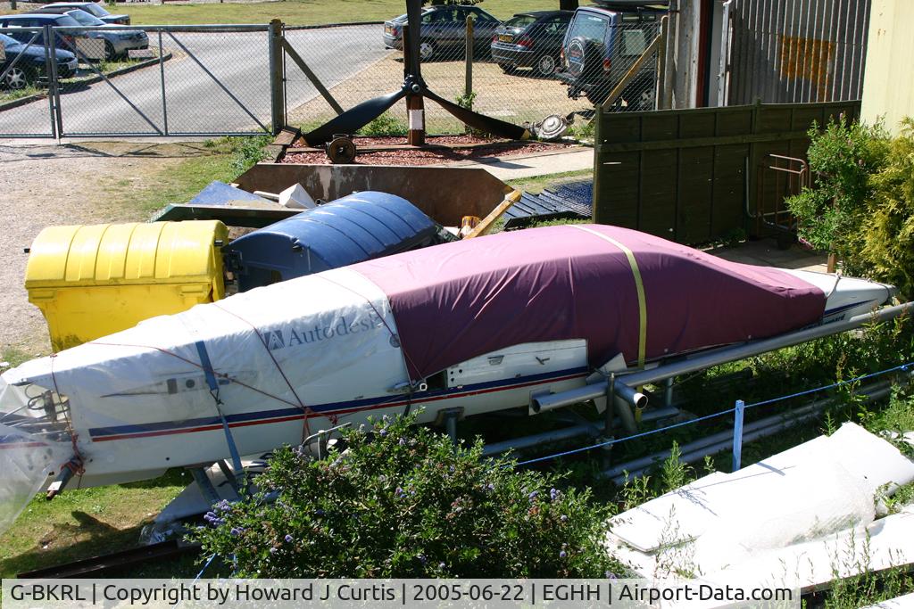 G-BKRL, Chichester-Miles Leopard C/N 001, Shortly after its arrival for the Bournemouth Aviation Museum.