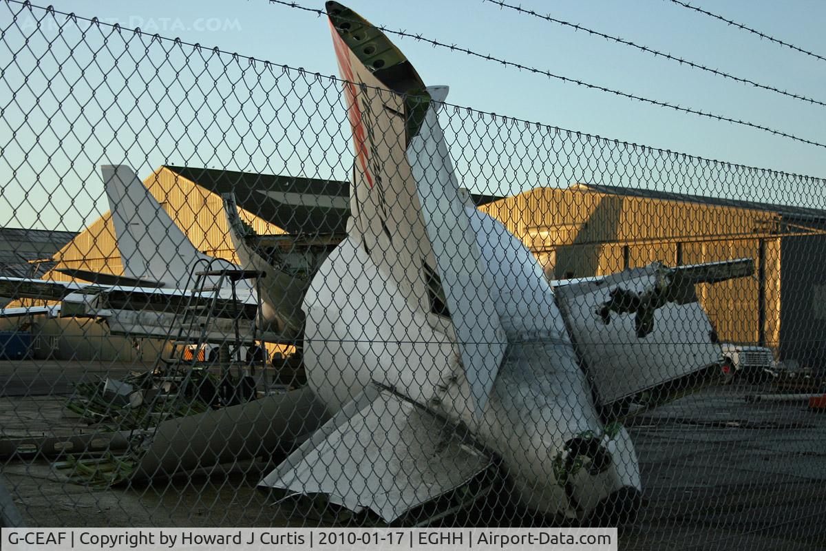 G-CEAF, 1974 Boeing 737-229 C/N 20910, Palmair. Being scrapped.