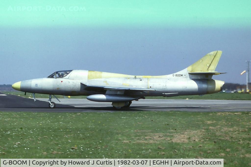 G-BOOM, 1958 Hawker Hunter T.7 C/N 41H-693749, Privately owned. Taxiing out for a very early test flight following restoration.