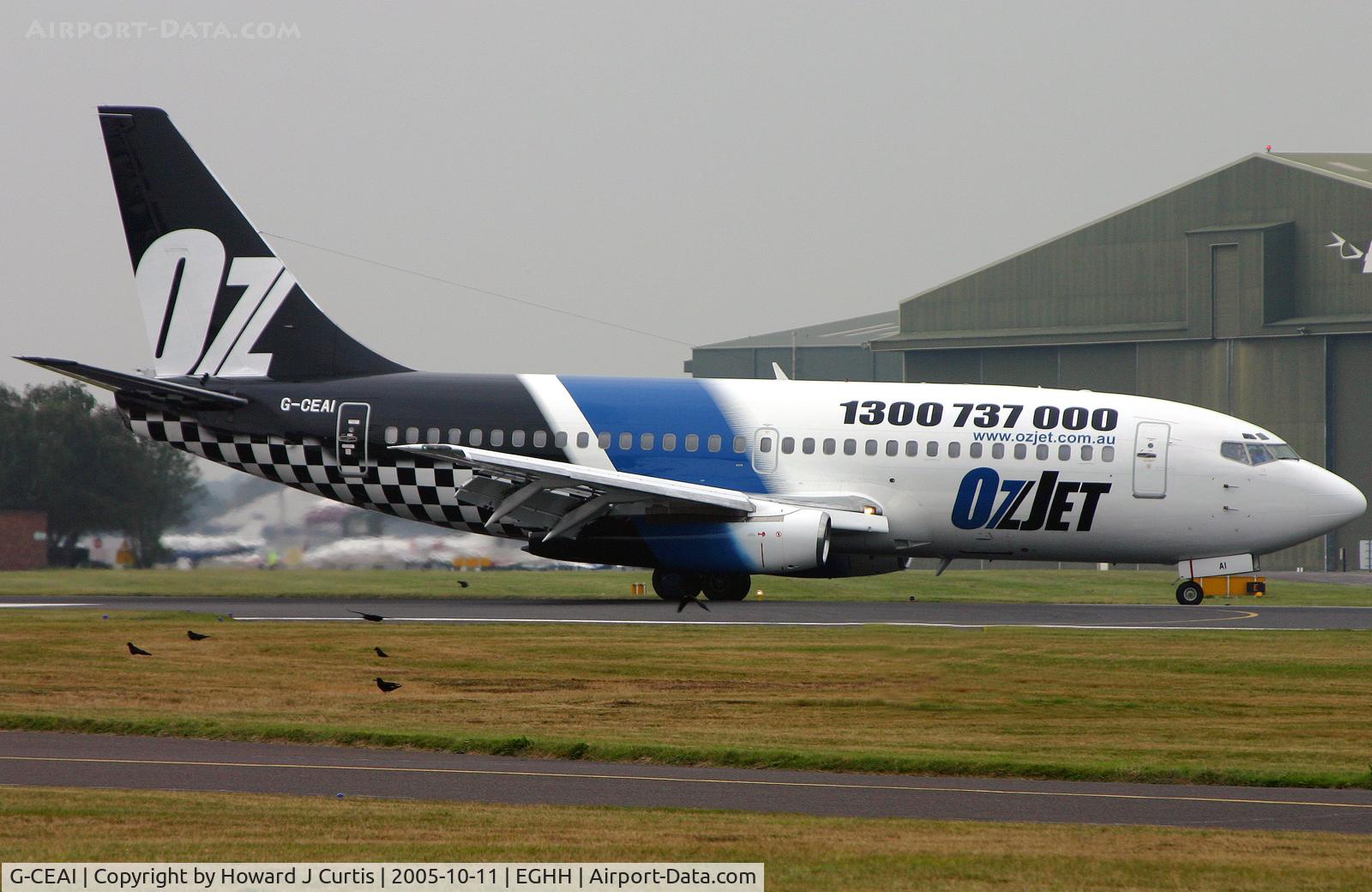 G-CEAI, 1975 Boeing 737-229 C/N 21176, OzJet colours. To Australia a few days later.