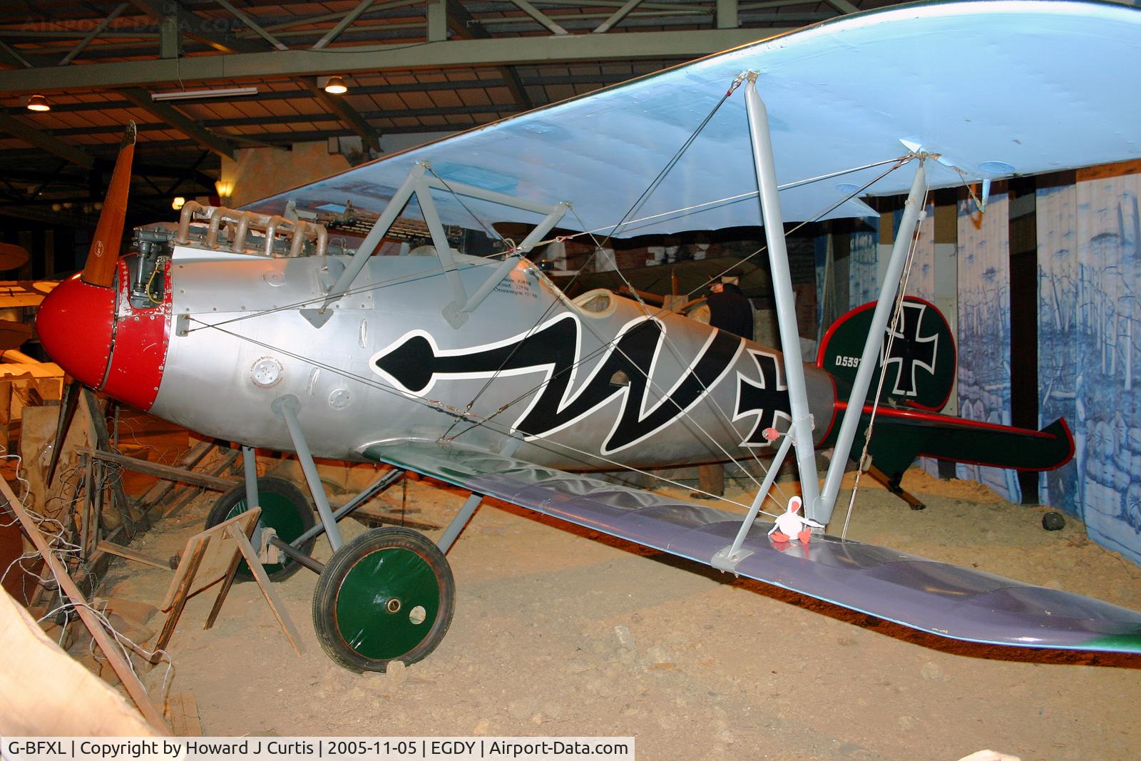 G-BFXL, Albatros D-Va Replica C/N 0034, At the Fleet Air Arm Museum. Marked D5397/17.
