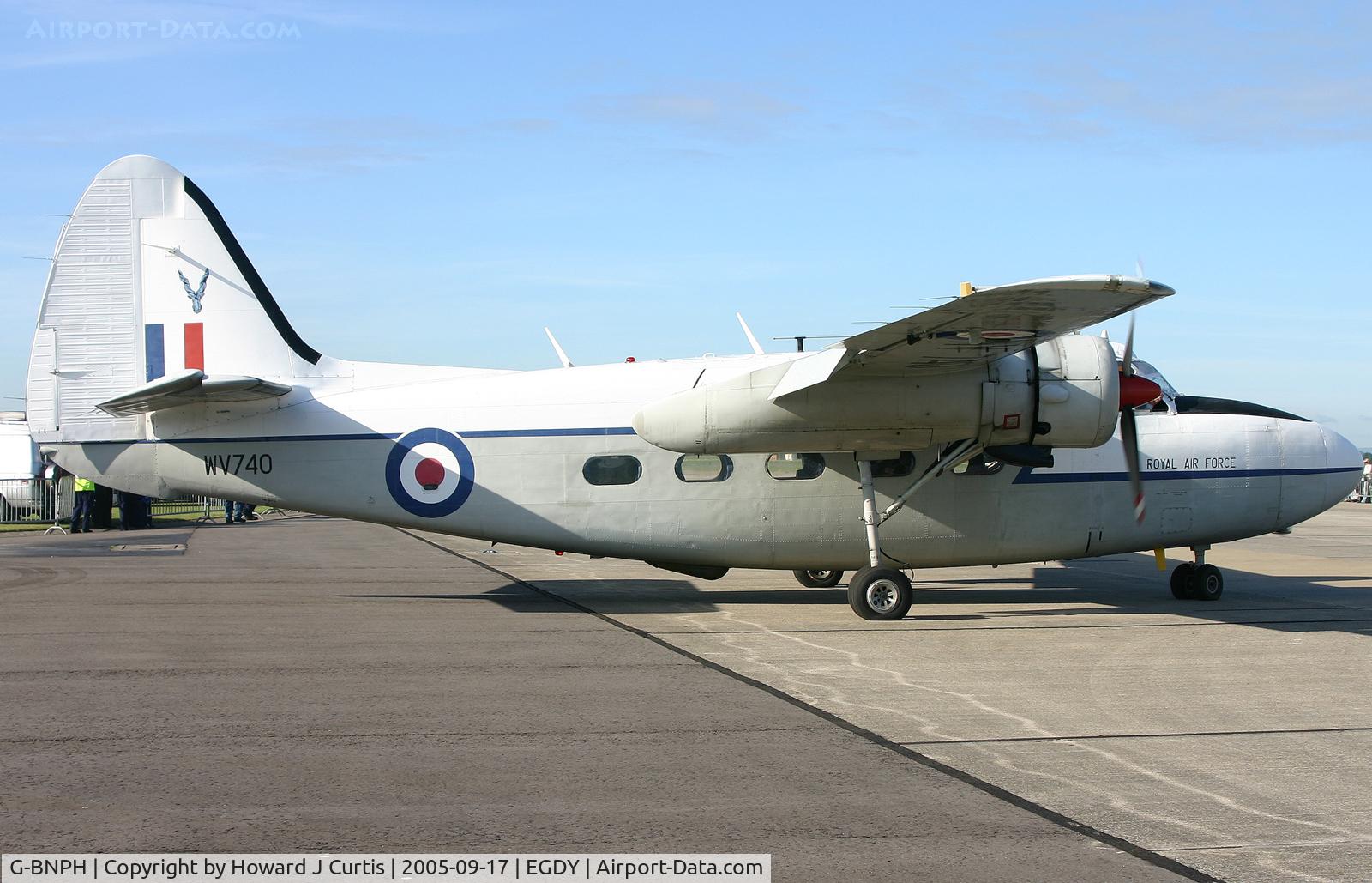 G-BNPH, 1955 Hunting Percival P-66 Pembroke C1 C/N PAC/66/027, Privately owned. Painted as WV740