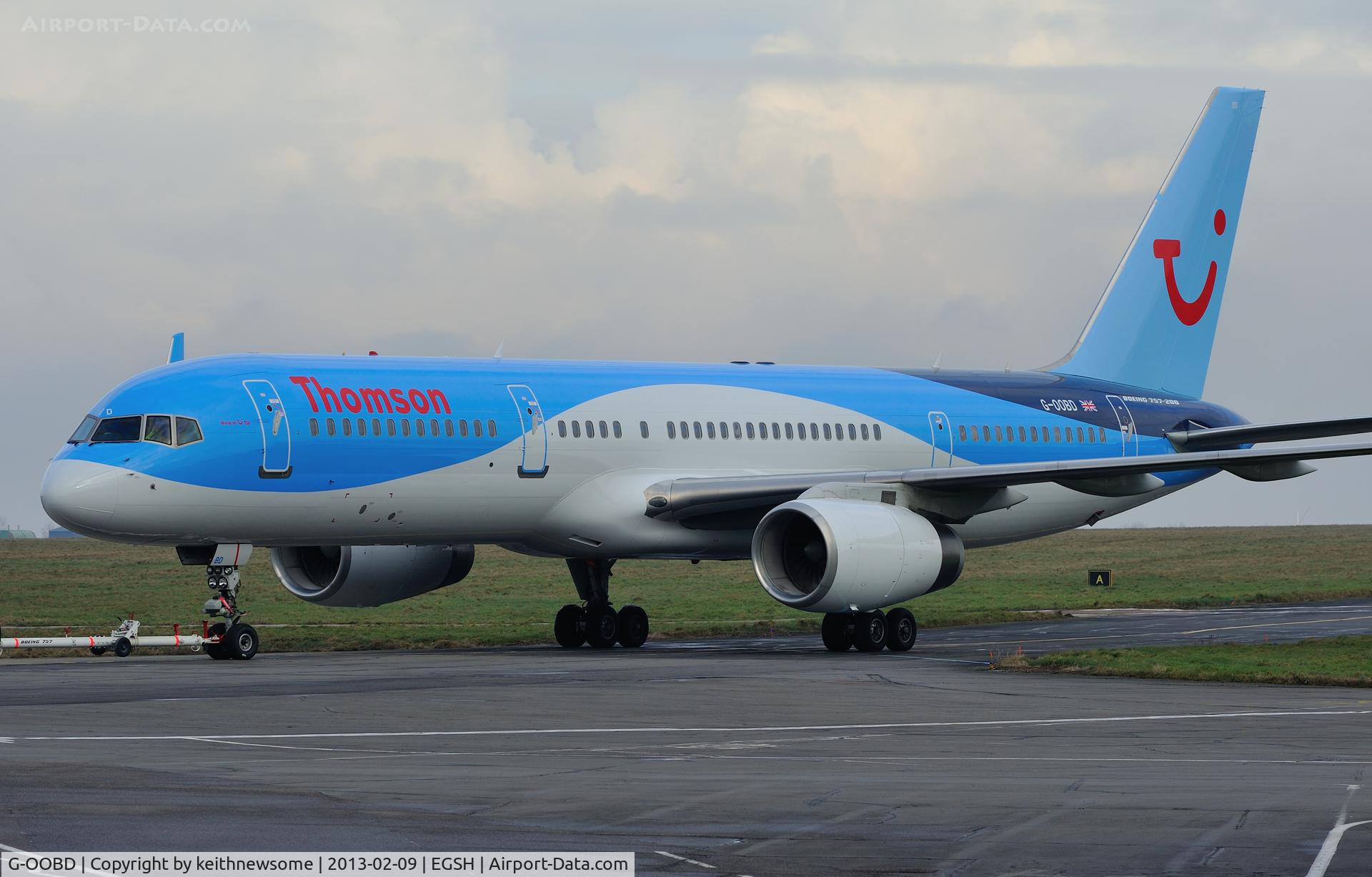 G-OOBD, 2003 Boeing 757-28A C/N 33099, Towed from spray shop.