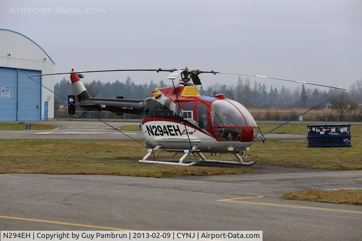N294EH, 1991 MBB Bo-105S C/N S-846, I believe it's waiting it's turn for maintenance.