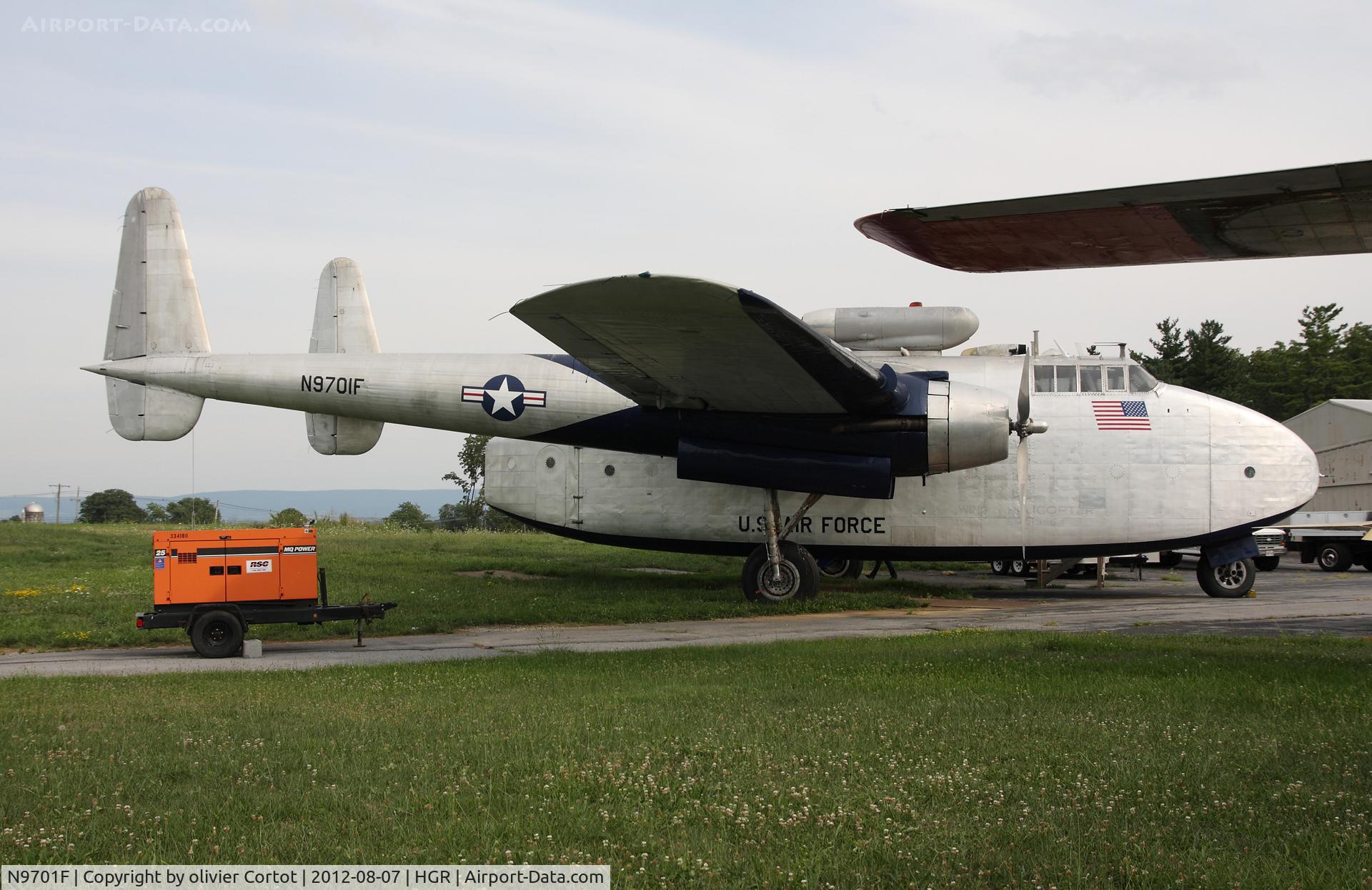 N9701F, 1945 Fairchild C-82A Packet C/N 10184 (45-57814), A rare fying C-82