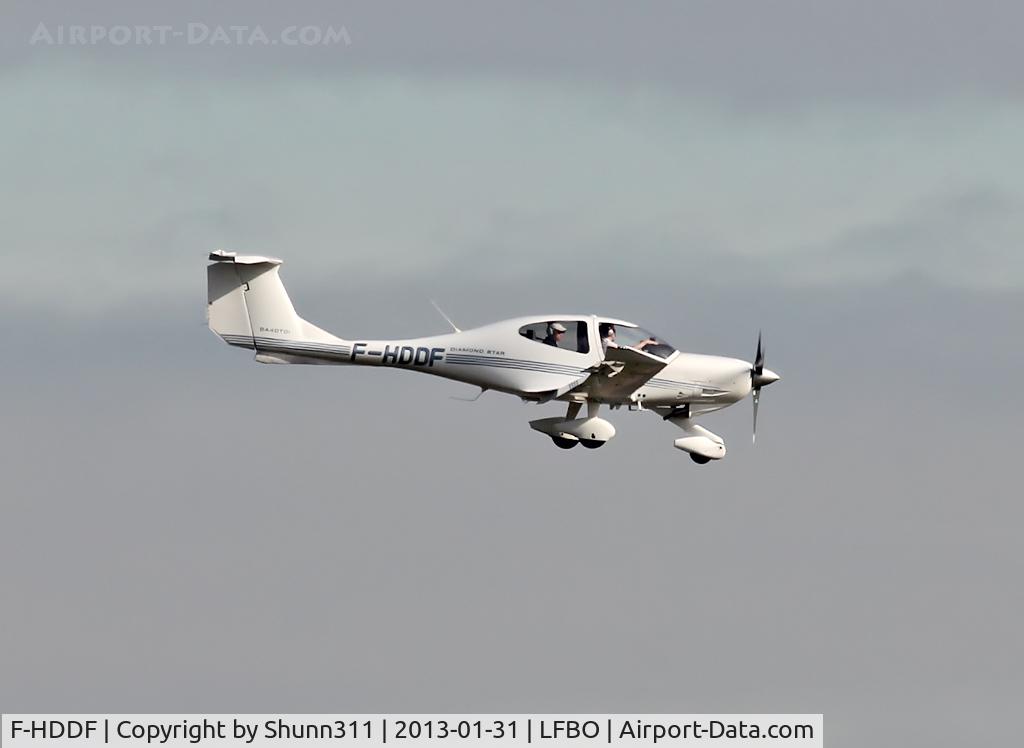 F-HDDF, 2004 Diamond DA-40D Diamond Star C/N D4.082, Landing rwy 14L